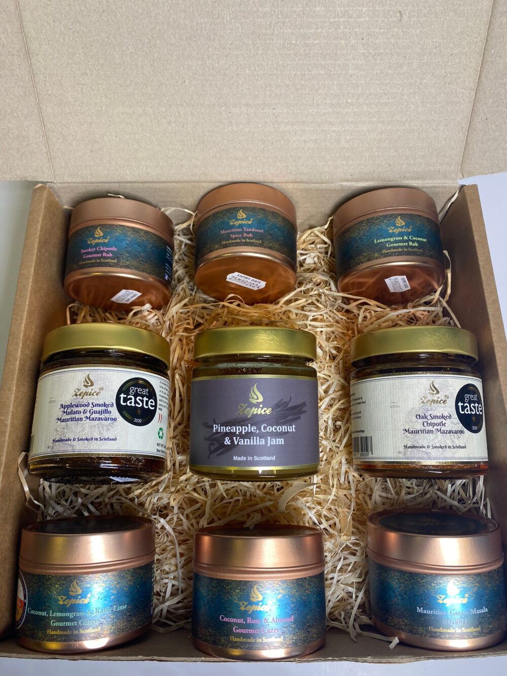 Ultimate Zepice Hamper filled with all the spice filled zepice products stocked by EZ Hampers