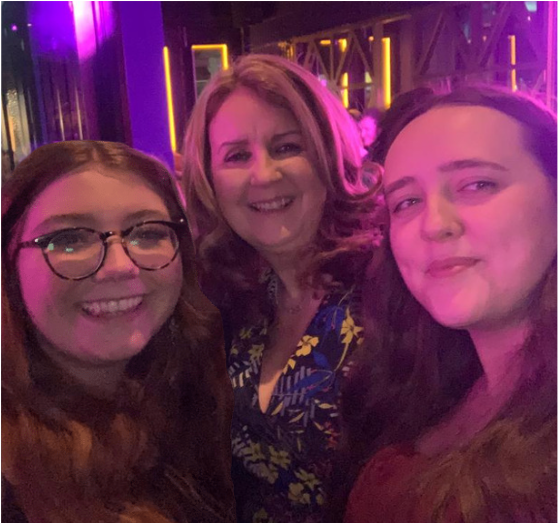 EZ Hampers staff at their Chrismas Party - for New Year's Resolutions Blog (from left to right Gabby, Lisa and Erin)